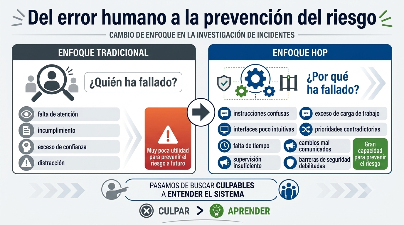 Infograf&iacute;a comparativa enfoques tradicional y HOP