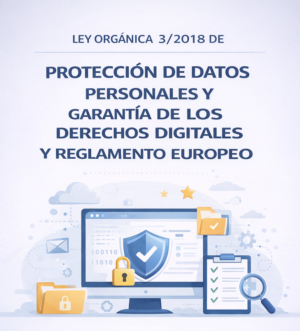 Curso de LEY ORG&Aacute;NICA 3/2018 DE PROTECCI&Oacute;N DE DATOS PERSONALES Y GARANT&Iacute;A DE LOS DERECHOS DIGITALES Y REGLAMENTO EUROPEO