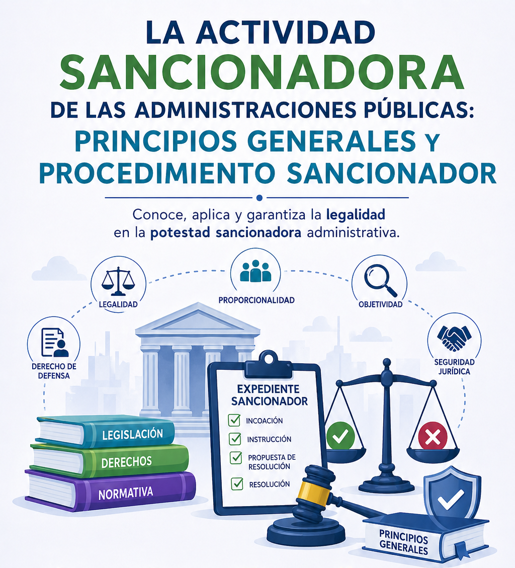 Curso de LA ACTIVIDAD SANCIONADORA DE LAS ADMINISTRACIONES P&Uacute;BLICAS: PRINCIPIOS GENERALES Y PROCEDIMIENTO SANCIONADOR.