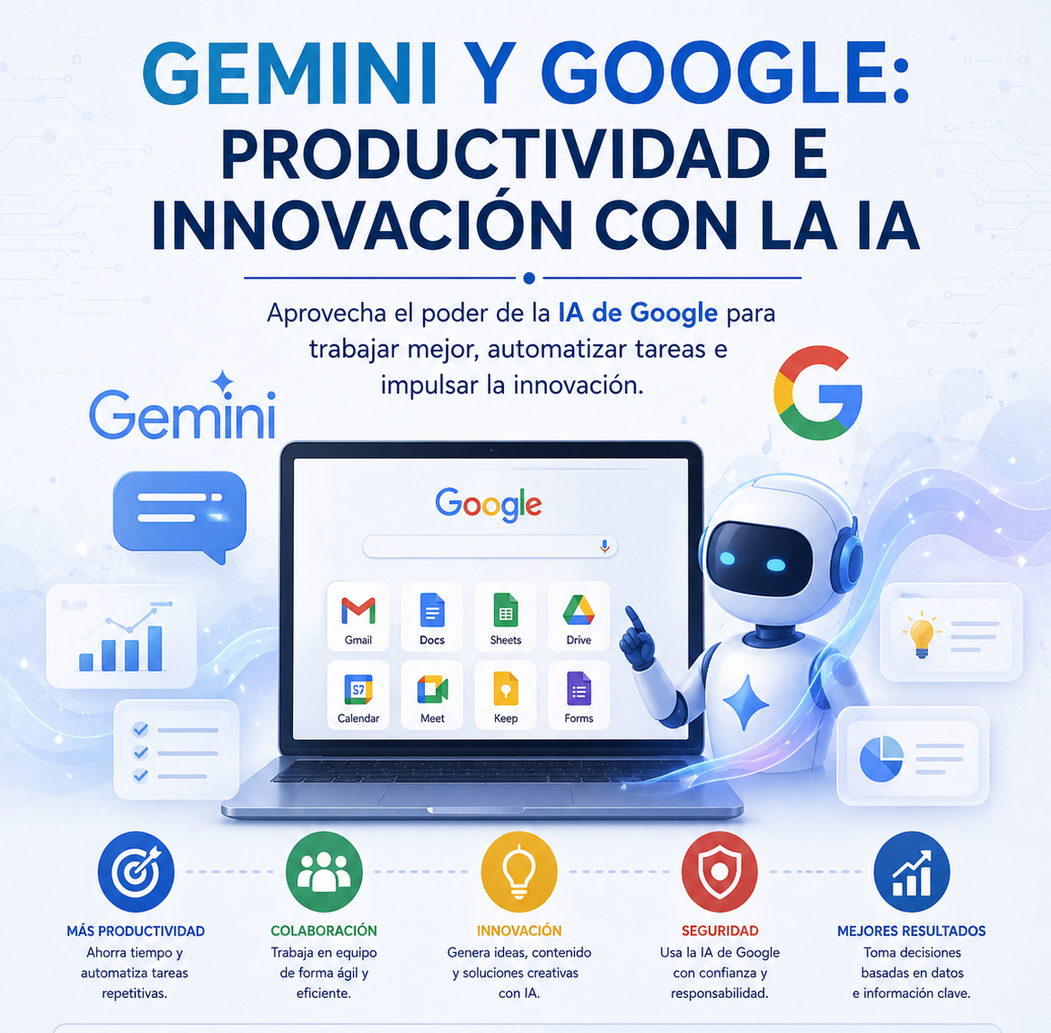 Curso de GEMINI Y GOOGLE: Productividad e innovaci&oacute;n con la IA.